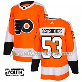 Adidas Maillot de Hockey Philadelphia Flyers Shayne Gostisbehere 53 2017-2018 Orange Authentic - Enfant